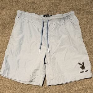Playboy By Pacsun Swim Trunks Board Shorts Blue Drawstring Mens Size Small